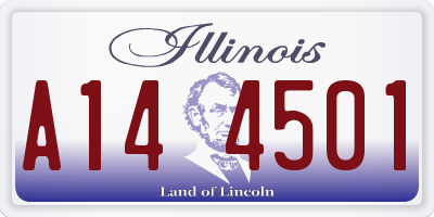 IL license plate A144501