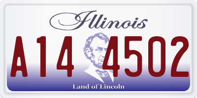 IL license plate A144502