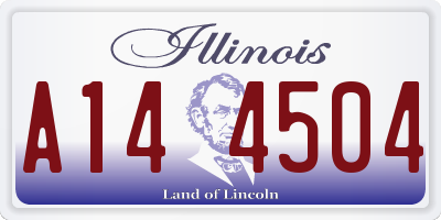IL license plate A144504