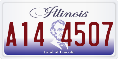 IL license plate A144507