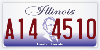 IL license plate A144510