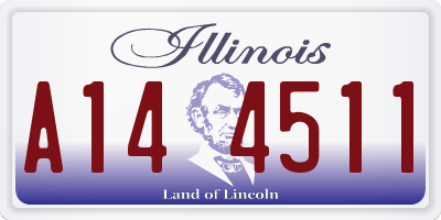 IL license plate A144511
