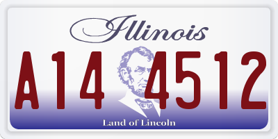 IL license plate A144512