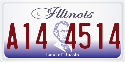 IL license plate A144514