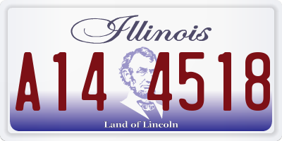 IL license plate A144518