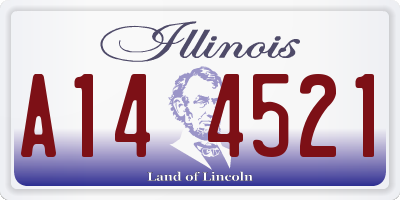 IL license plate A144521