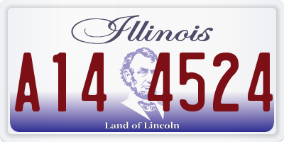 IL license plate A144524