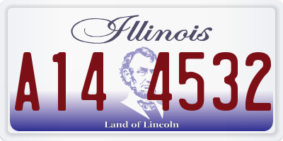 IL license plate A144532