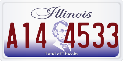 IL license plate A144533