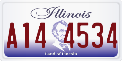 IL license plate A144534