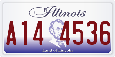 IL license plate A144536