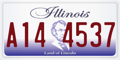 IL license plate A144537