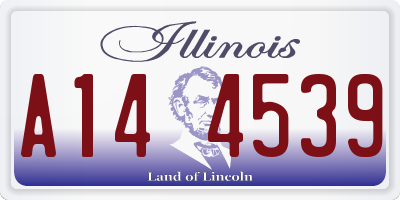 IL license plate A144539
