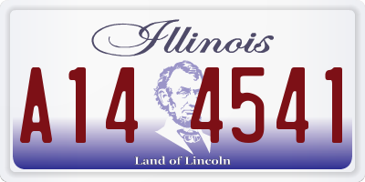 IL license plate A144541