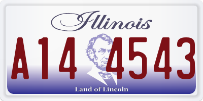 IL license plate A144543
