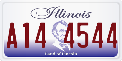 IL license plate A144544