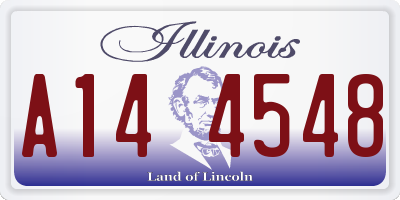 IL license plate A144548