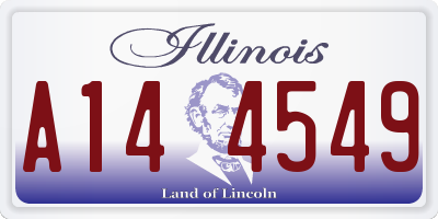 IL license plate A144549