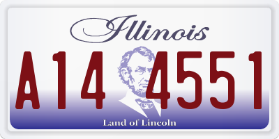 IL license plate A144551