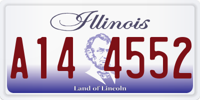 IL license plate A144552
