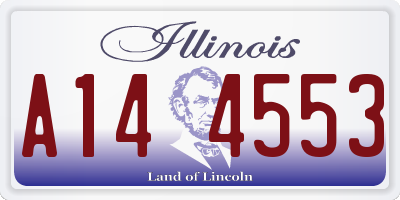 IL license plate A144553