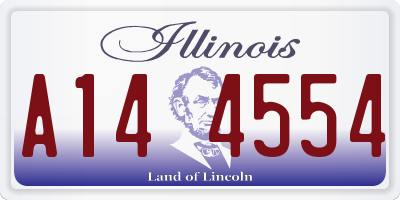IL license plate A144554