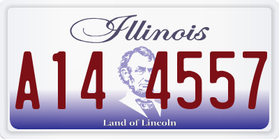 IL license plate A144557