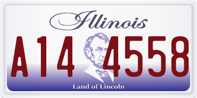 IL license plate A144558