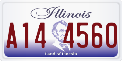 IL license plate A144560