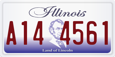 IL license plate A144561