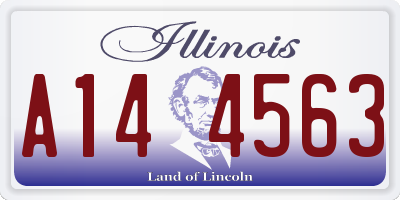 IL license plate A144563