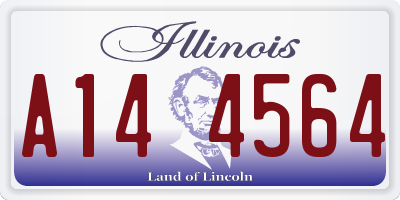 IL license plate A144564