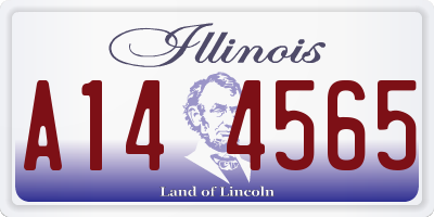 IL license plate A144565