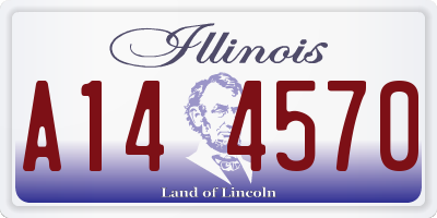 IL license plate A144570