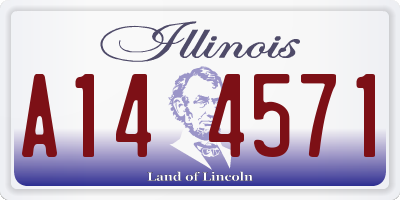 IL license plate A144571