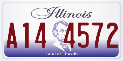 IL license plate A144572
