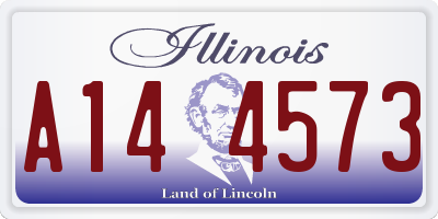 IL license plate A144573