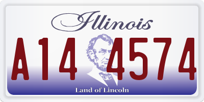 IL license plate A144574