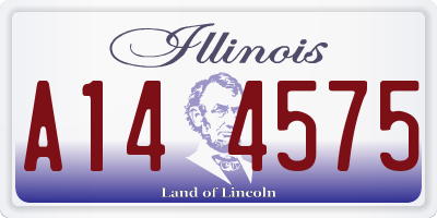 IL license plate A144575