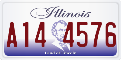 IL license plate A144576