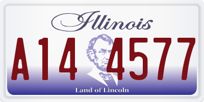 IL license plate A144577