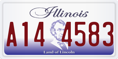 IL license plate A144583