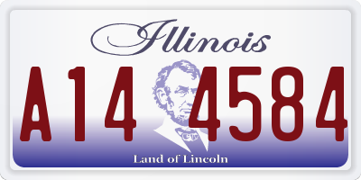 IL license plate A144584