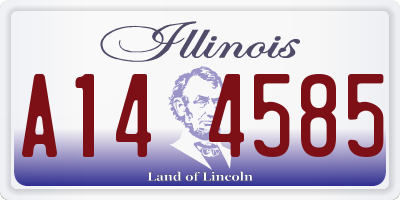 IL license plate A144585