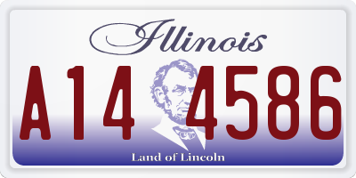 IL license plate A144586