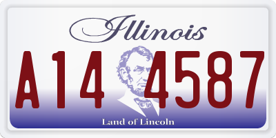 IL license plate A144587