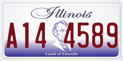 IL license plate A144589