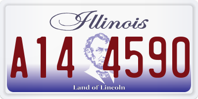 IL license plate A144590