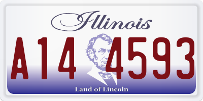 IL license plate A144593