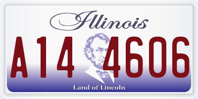 IL license plate A144606